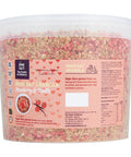 A big tub of gluten free granola with Irish oats and Strawberry & Vanilla