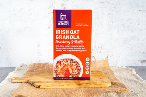 gluten free granola with Irish oats and Strawberry & Vanilla