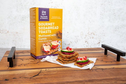 Gluten Free Multi-Seed with Cumin Soda Bread Toasts