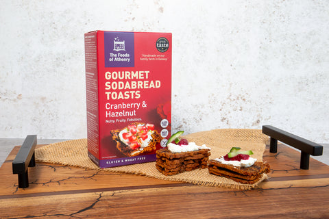 Gluten Free Cranberry & Hazelnut Soda Bread Toasts